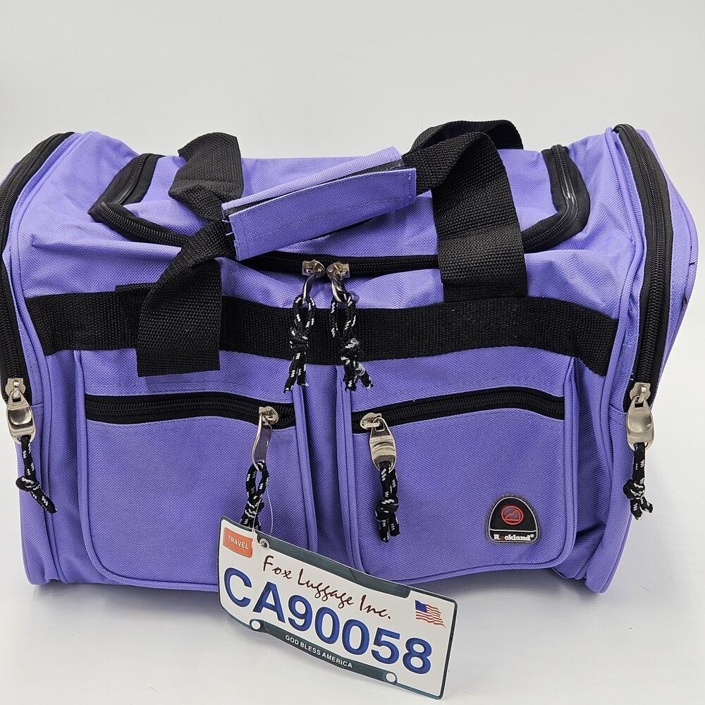 Rockland Purple Heavy Duty Duffel Bag Y2K Utilitarian Gorpcore 19.5"×8"×10.5"
